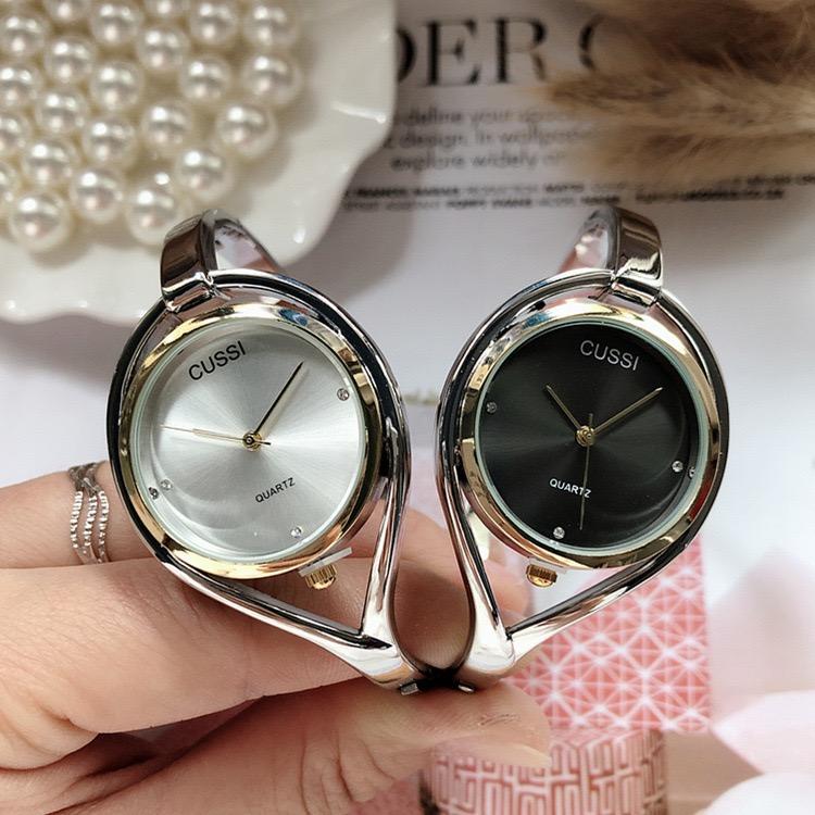 Bangle Watch Women Quartz Wristwatch Minimalist Dial Brand New Design Clock Fashion Diamond Rhinestone Bracelet Band Retro Reloj