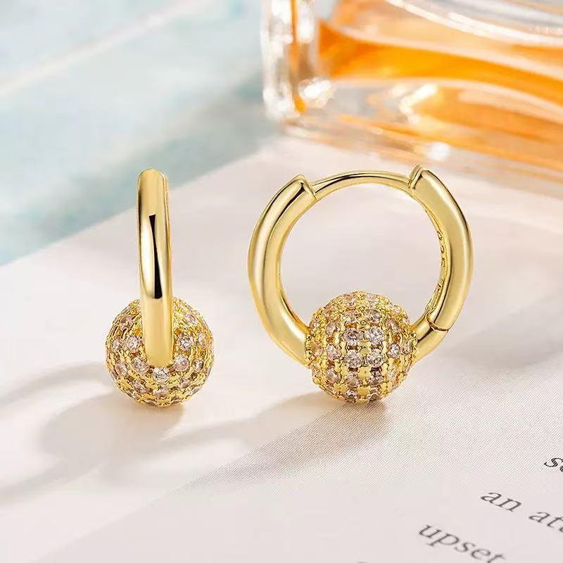 Exquisite Ball Earrings For Women Understated Luxury Niche Design Elegant French Style Versatile Earrings