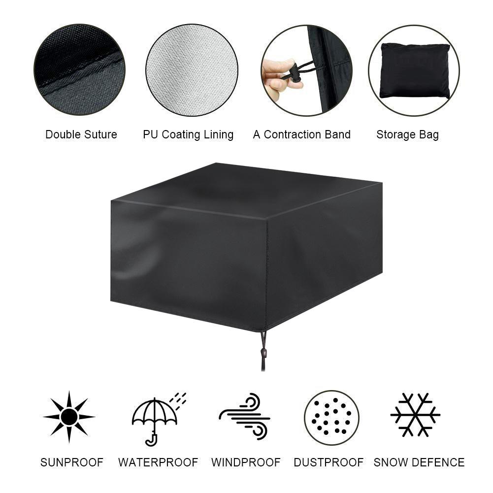 Outdoor Garden Oxford Cloth Waterproof Table Chair Dust Cover Sun Shade Protector(250*250*90)