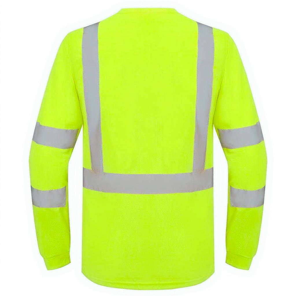 Construction Reflective Strip Long Sleeved T-Shirt Top