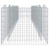 Lit surélevé à gabions arqué - Maison Exclusive - 600x100x100 cm - Fer galvanisé - Fil 3,5 mm