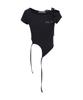 LALAFOX Shoulder Cut-Out T-Shirt Black Bq2Ch016