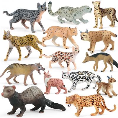 Simulation Wilde Tiere Bengalcat Tiger Katze Lynx Caracal Leopard Action Figur Figuren Modell Bildung Miniatur Kind Spielzeug