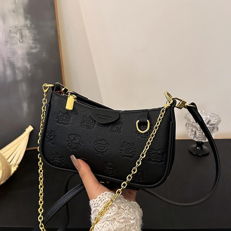 

Высококлассная модная универсальная сумка-цепочка для поездок на работу, женская летняя новая сумка-мессенджер, маленькая квадратная сумка чёрный