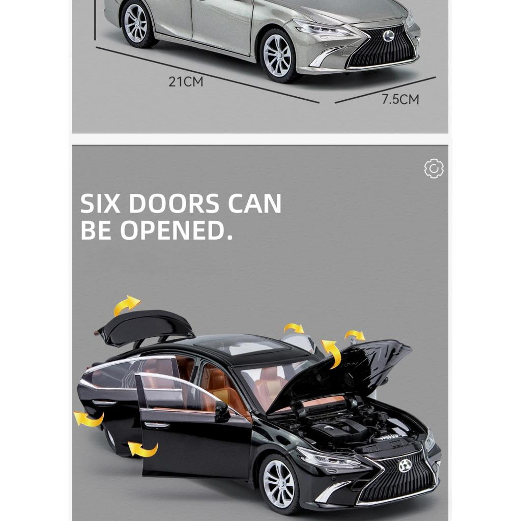 1/24 Lexus ES300 Alloy Car Die-casting Model Sound and Light Car Model Toy Collection Children Gift