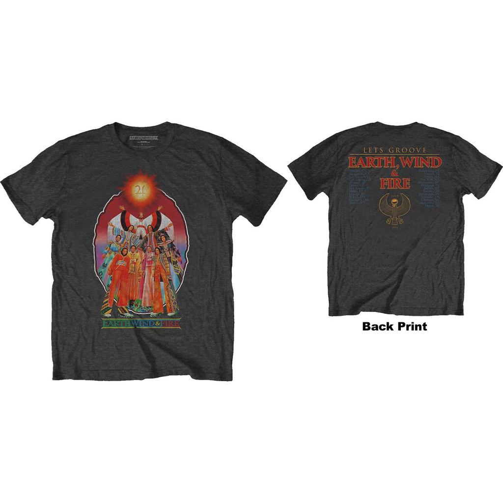 Earth, Wind & Fire Unisex Adult LetÂ´s Groove Back Print T-Shirt