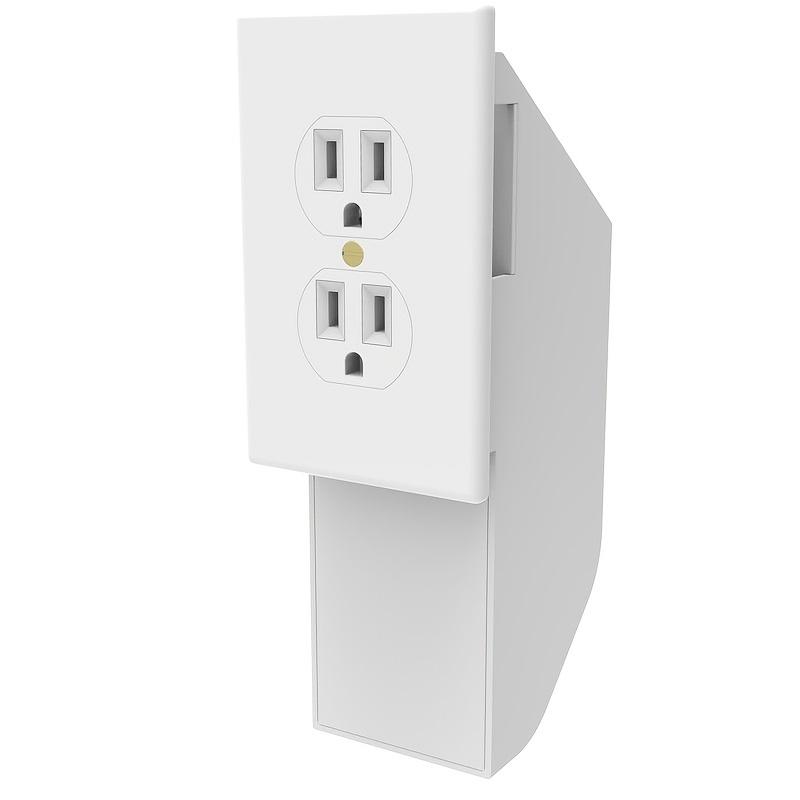 

1PCS Concealed Wall Safe Socket, Fake Safe, Secret Storage Cabinet, Power Socket, Disguised Safe, Hidden Wall Safe білий
