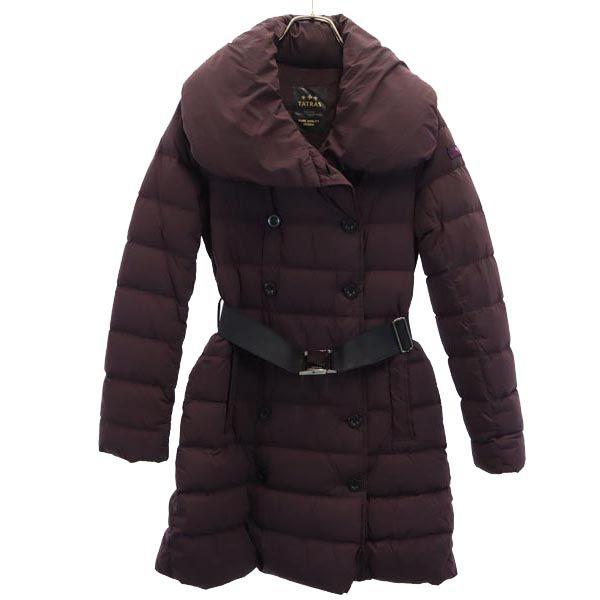 TATRAS Down Coat 2 Brown Waist Belt Women Used