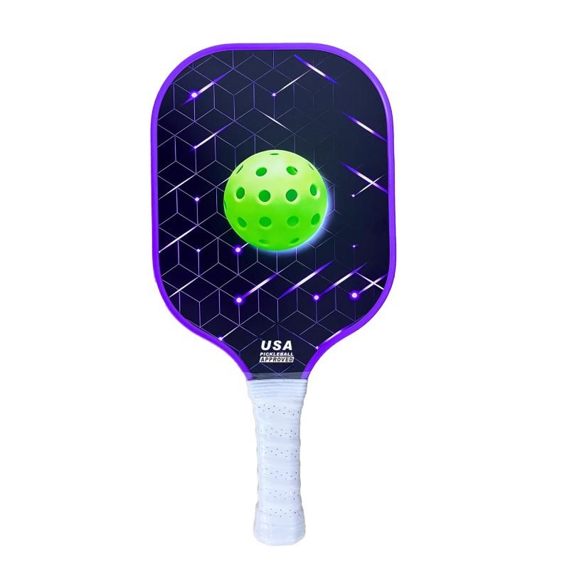 Fiberglass Pickleball Paddle Set 16mm Thick UV-Printed Custom Design Outdoor Sports Training