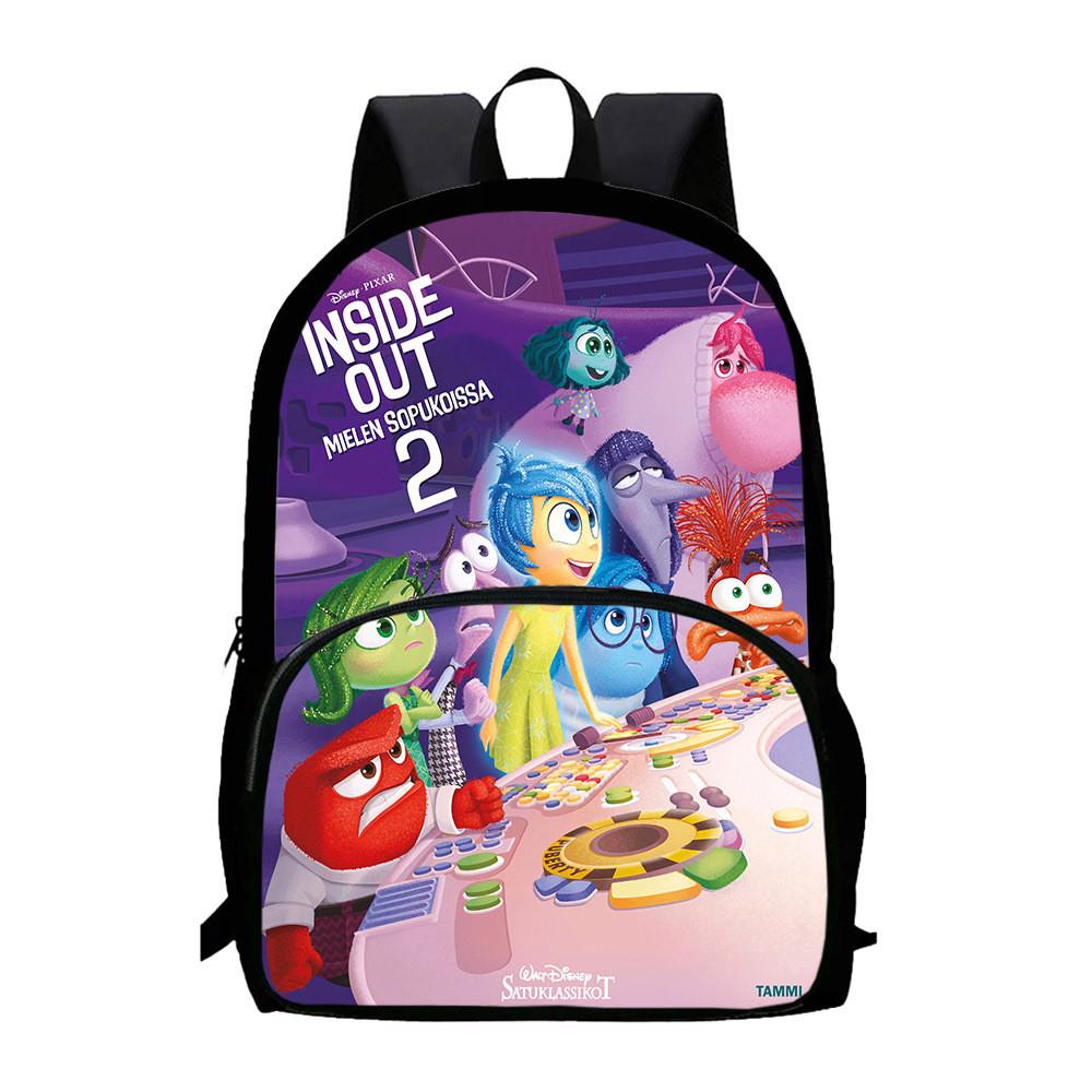 Inside Out 2 Student Backpack Large Capacity Oxford Cloth School Bag Unisex