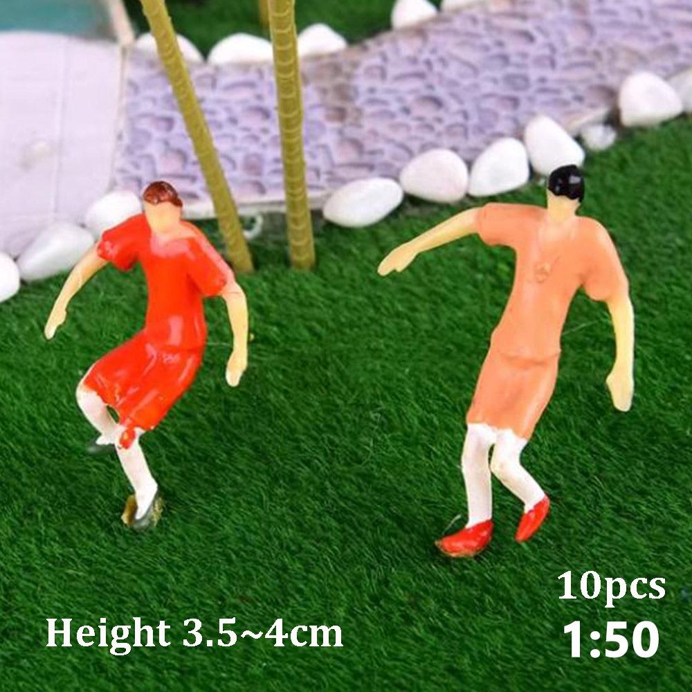 10pcs 1/75 1/50 Scale Football Player Model Colorful Football Sports People