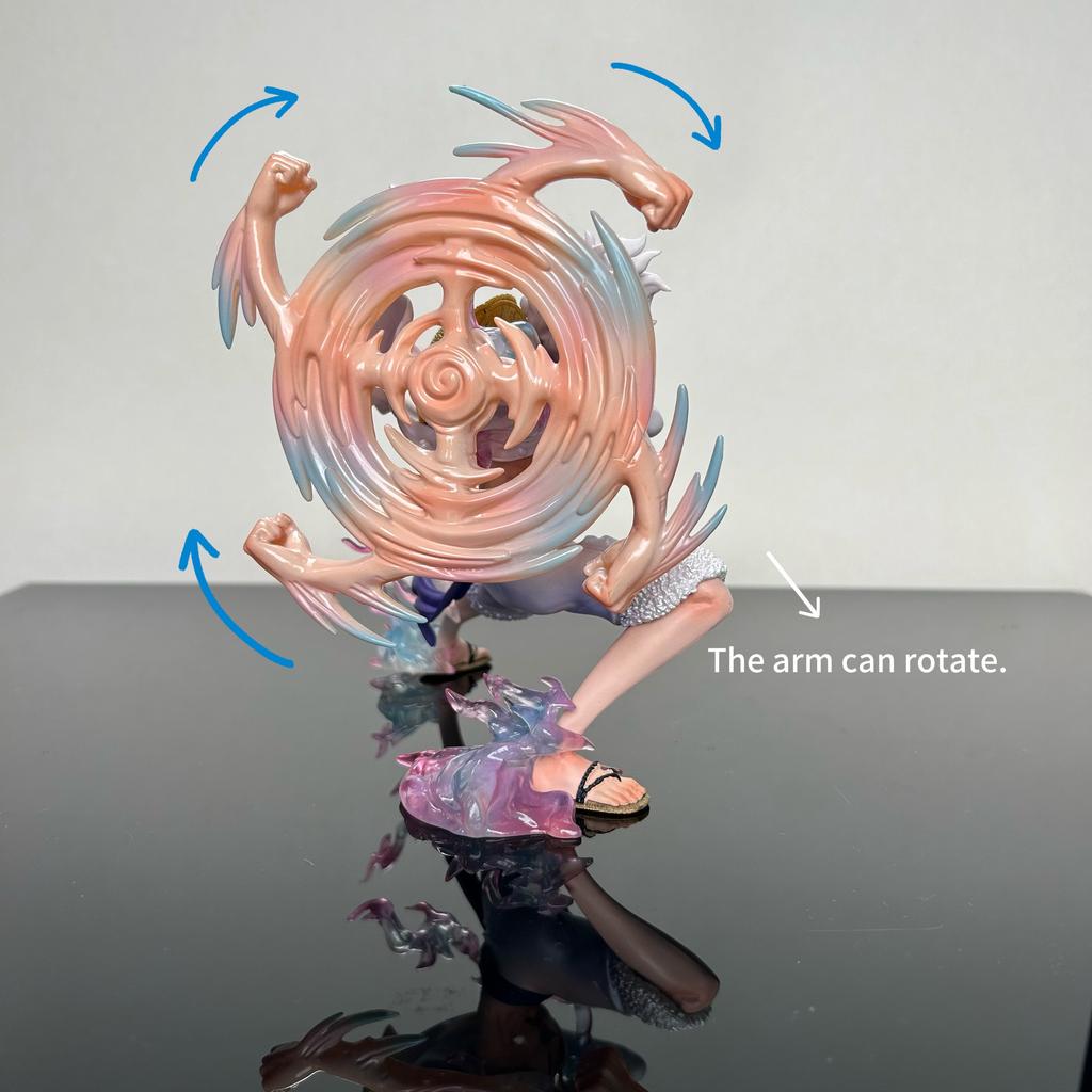 19cm/7.48in Anime One Piece Figure Nika Luffy Action Figures Luffy Arm Can Rotate Pvc Statue Collection Model Toys for Gifts