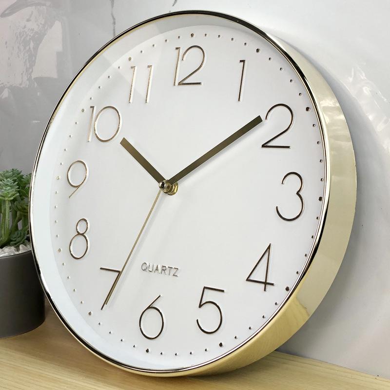 12" Silent Quartz Wall Clock for Living Room