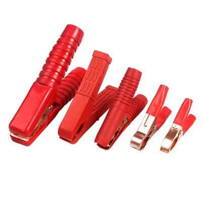 Conector de pinza de cocodrilo aislado para batería eléctrica de 50 A a 200 A, pinza de cocodrilo de prueba con mango de plástico para proyectos eléctricos