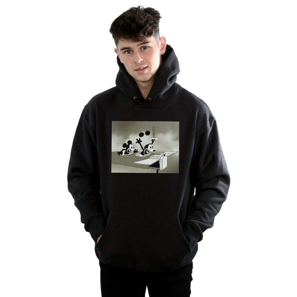 Disney Mens Mickey Mouse Crazy Pilot Hoodie