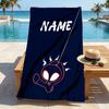 Personalized Name Spider-Man Mask Stylish Digital Printing Beach Towel Quick‑Drying Absorbent Blanket for Beach Pool Gym Travel