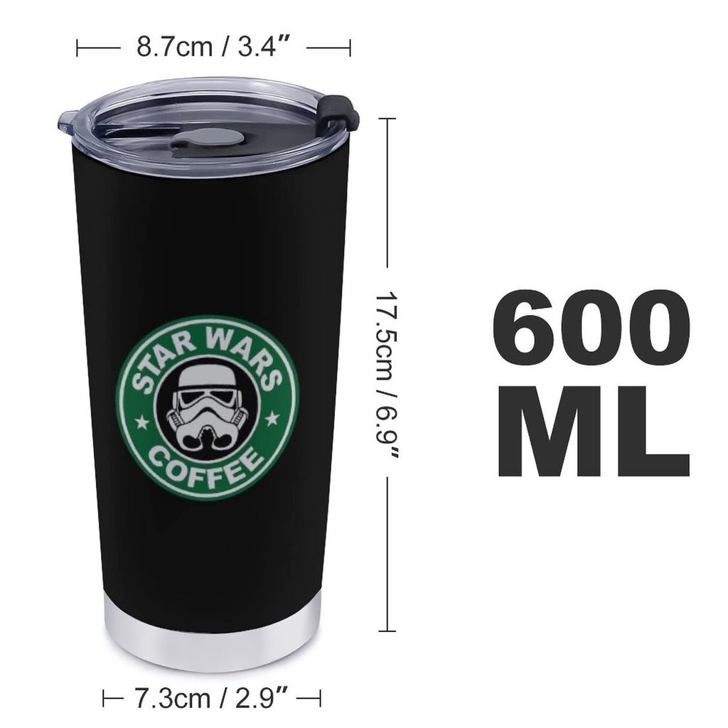 Star Wars tumbler vacuum SUS304 stainless with Perfect for keeping drinks hot or this thermos tumbler is perfect for car A great Day glass, 600ml,