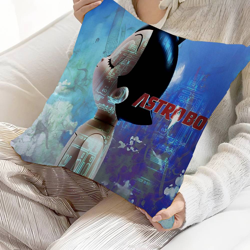 A-Astro Boy Anime Cushion Cover Car Throw Pillow Case For Sofa Car Christmas Gift 40x40cm 45x45cm