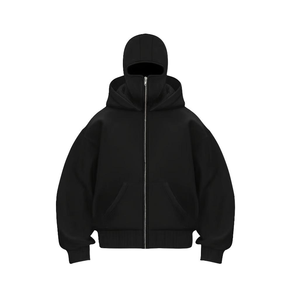 Women'S Stylish Dragon Print Hoodie - Black Zip-Up Hooded Sweatshirt with Pockets, Casual Sporty