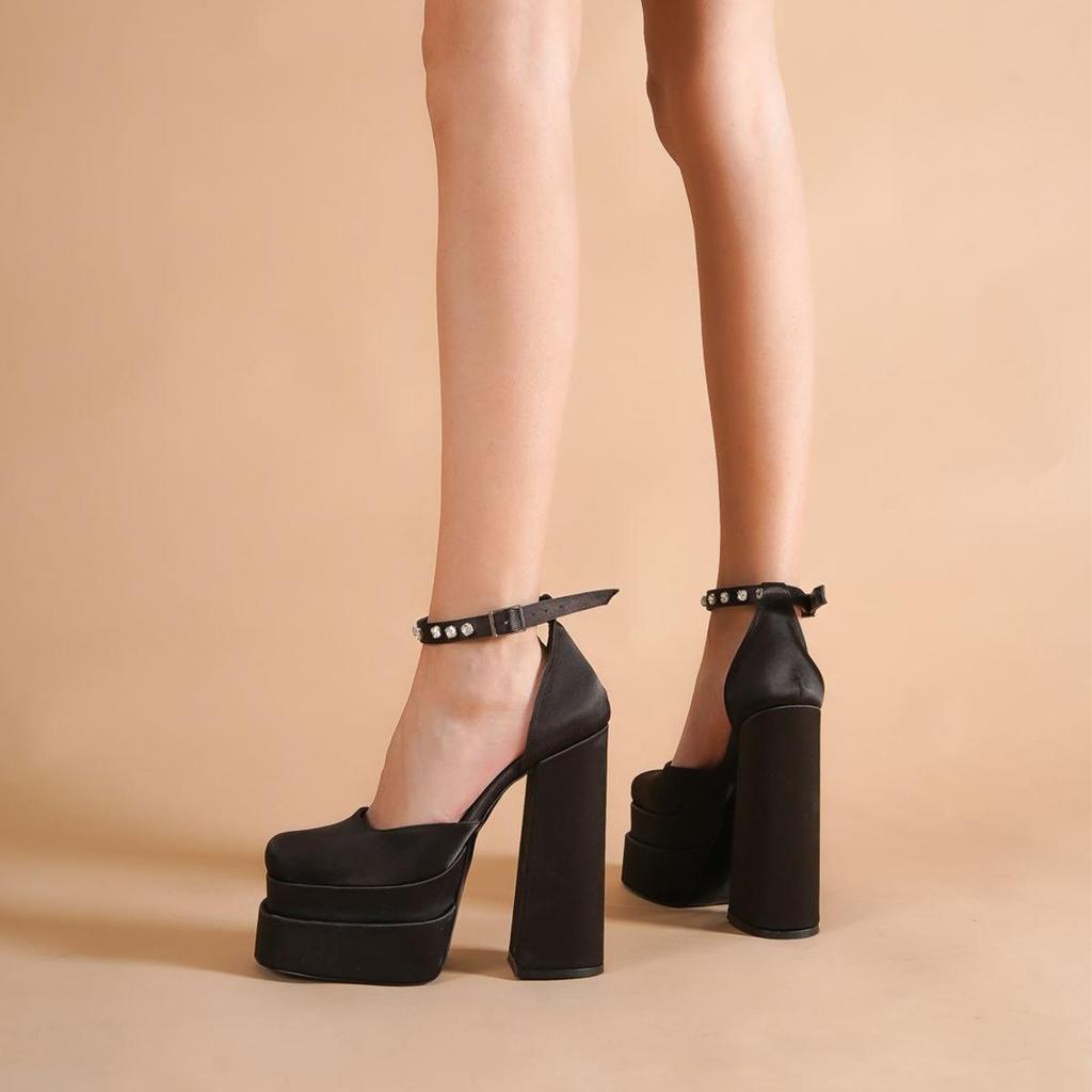 Frauen High Heels Sexy Damen Ultra High Heel Sandalen Graffiti Schnalle Ultra Hohe Wildleder Plattform schuhe
