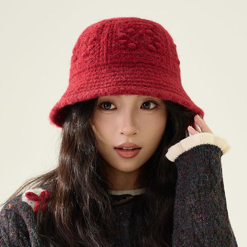 Women Fisherman Hat Autumn Winter Knitted Basin Hat