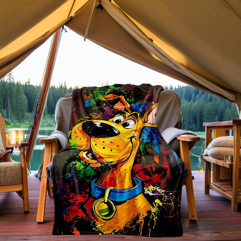 1 Peça Cobertor de Arte Scooby Doo para Exterior Leve de Flanela, Macio e Quente, Todas as Estações, Exterior, Acampamento, Sala de Estar, Escritório, L1106011