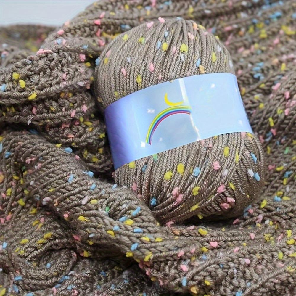 4pcs Soft & Cozy Wool Ball Yarn Handcrafted for Crocheting Knitting Sweaters Hats Scarves Medium Thick Color Dot Pattern Milk Cotton Blend