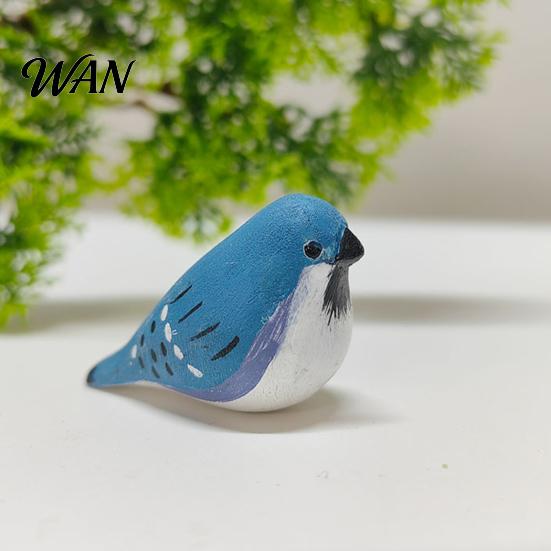 Durable Bird Figurine Handmade Wooden Carving Statue Miniature Wildlife Sculpture for Living Room Office Desktop TV Stand Decor Gifts Lovers