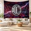 Tapeçaria de Parede AC Milan, Pendente de Parede em Tecido Macio, Fundo Decorativo Para Quarto Arte de Parede para Casa