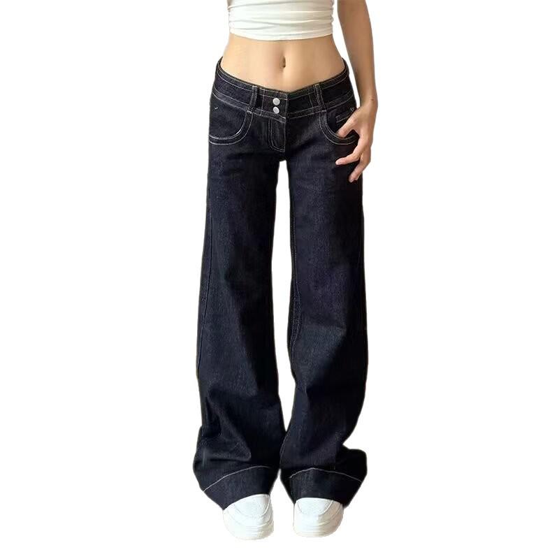 Pantaloni Jeans Dritti Estivi 2026 Dimagranti Vita Bassa Vestibilità Larga