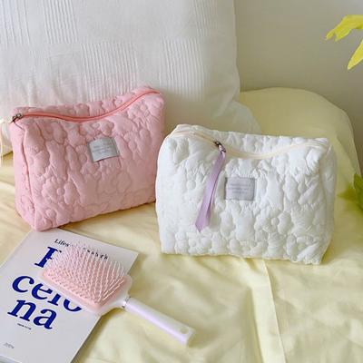 Toaletné potreby Kozmetický organizér Taška na zips Cestovné umývacie vrecko Kozmetická taštička Kvetinový vzor Dámska kozmetická taštička