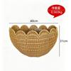 Woven Rattan Wall-Mounted Key Holder Basket Home Decor Kitchen Entryway Storage Organizer