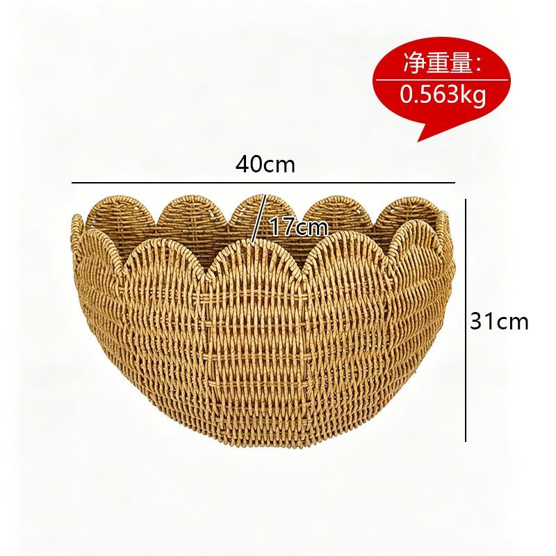 Woven Rattan Wall-Mounted Key Holder Basket Home Decor Kitchen Entryway Storage Organizer