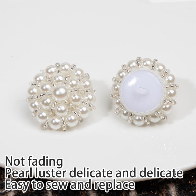 All Matching Pearls Buttons Resin Closure Buckles For Enhancing Clothing Handmade Craft Project Accessory Garment Buttons