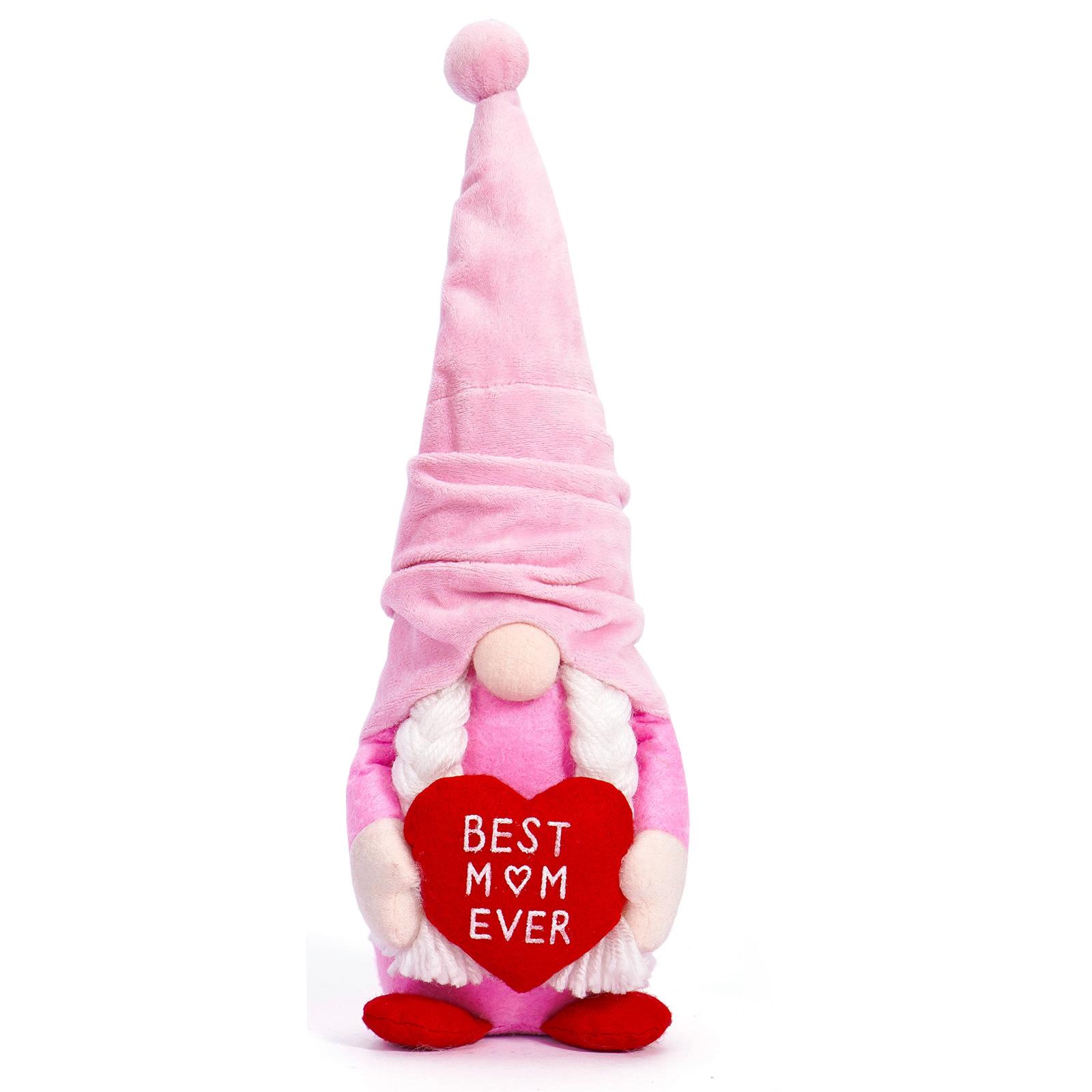New Mother s Day Faceless Doll: Tulip Heart, Spring Gnome, Festival Decor