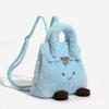 Plush Girl Cartoon Backpack With Embroidery For Casual Travel And Kids