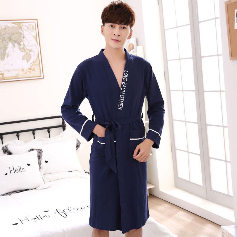 

Ночная рубашка Beautiful Dream из хлопка: Женский мужской халат для гостиниц с длинным рукавом, стиль весна-осень XXXL