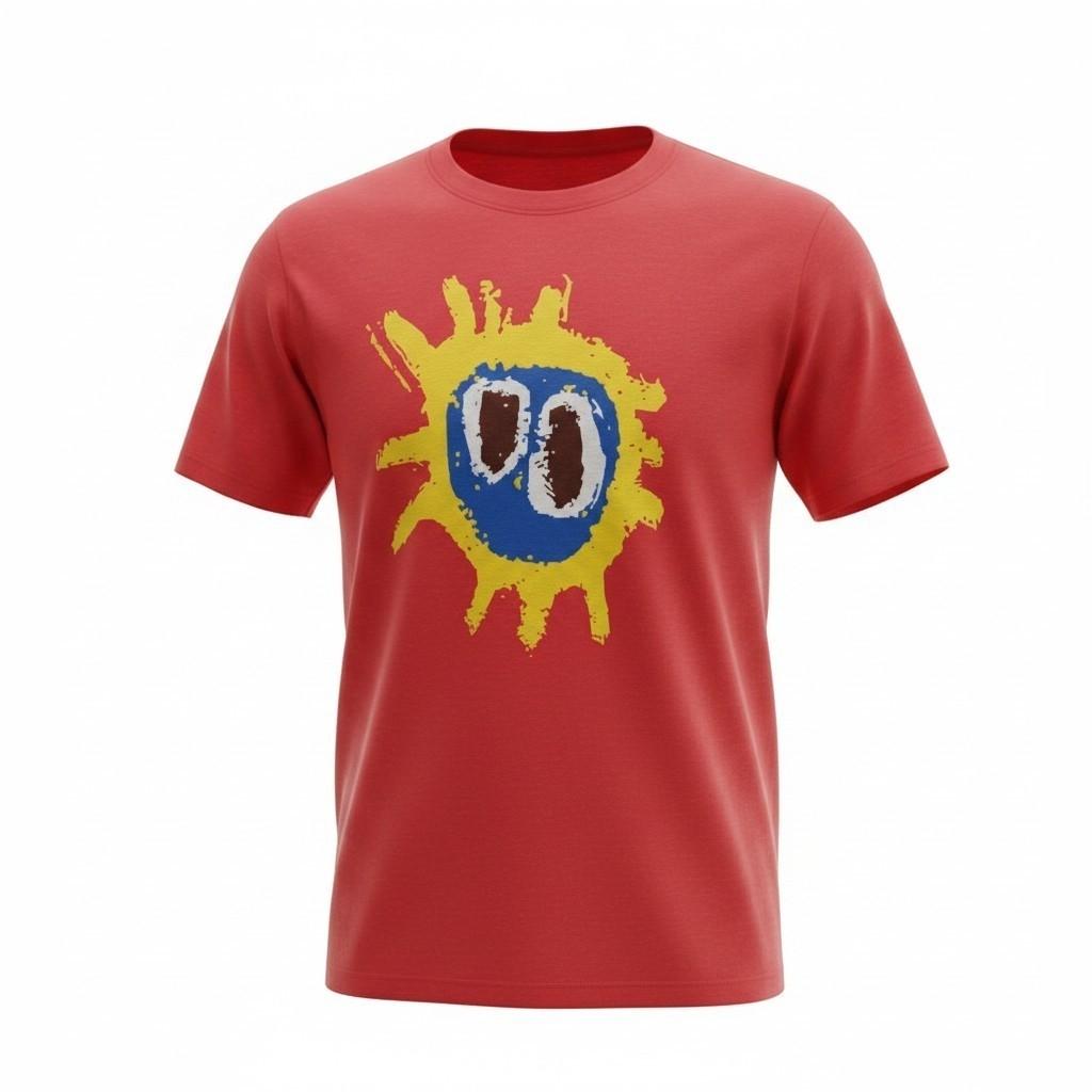 Primal Scream Double Sided Mens T-shirt Red Screamadelica A1934 S