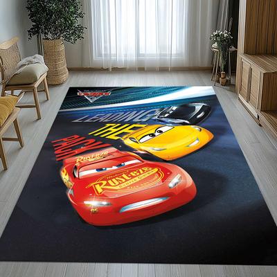 Cartoon Cars Lightning McQueen Living Room Non-Slip Area Rug Soft Carpet for Bedroom Kids Playroom Sofa ,Home Decor Doormat Gift