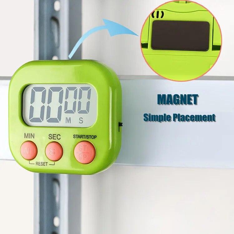 Multifunctional Magnetic Digital Kitchen Timer Clock Loud Alarm LED Display for Cooking Shower Baking Stopwatch Tools Gadgets