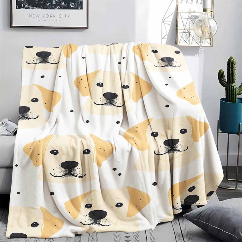 Cartoon Images of Cats Dogs Print Flannel Blanket,High Quality Comfortable for All Seasons,Home Decor,Warmth and Comfort,Perfect for Christmas Gifts