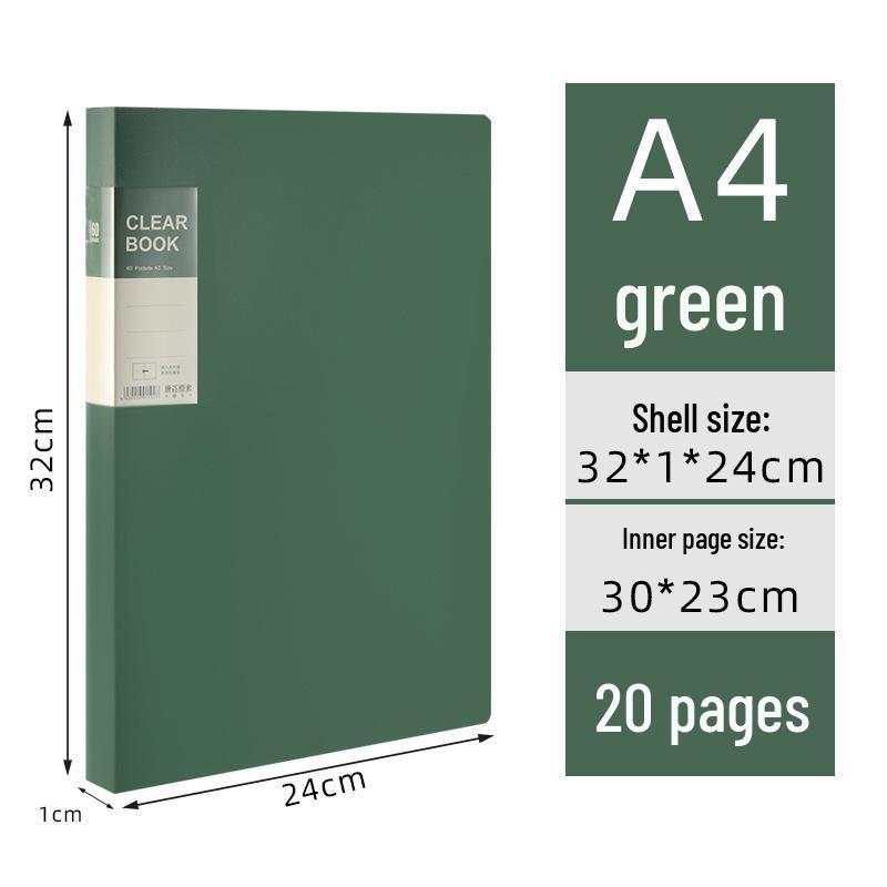

Kangbai A4 Insert Folder with Transparent Pages – Ideal for Documents, Test Papers, and Music Scores.