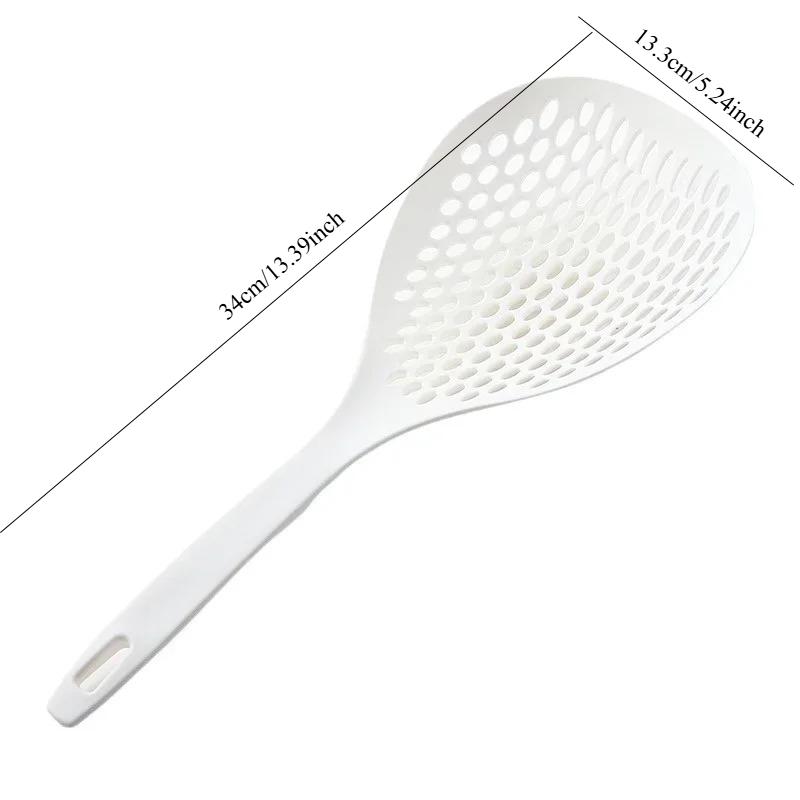 Kitchen Household Safety Nylon Material Dense Hole Large Colander Fishing Noodles Spoon r Long Handle Thickened Large Spoon
