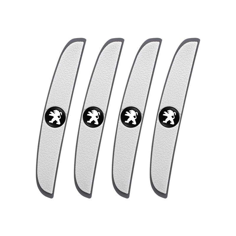 4Pcs Rubber Anti Collision Strip Car Door Rearview Mirror Protector Stickers For Peugeot 208 3008 308 2008 508 407 408 5008 4008