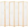 6-panel Room Divider 240 X 170 X 4 Cm Fabric