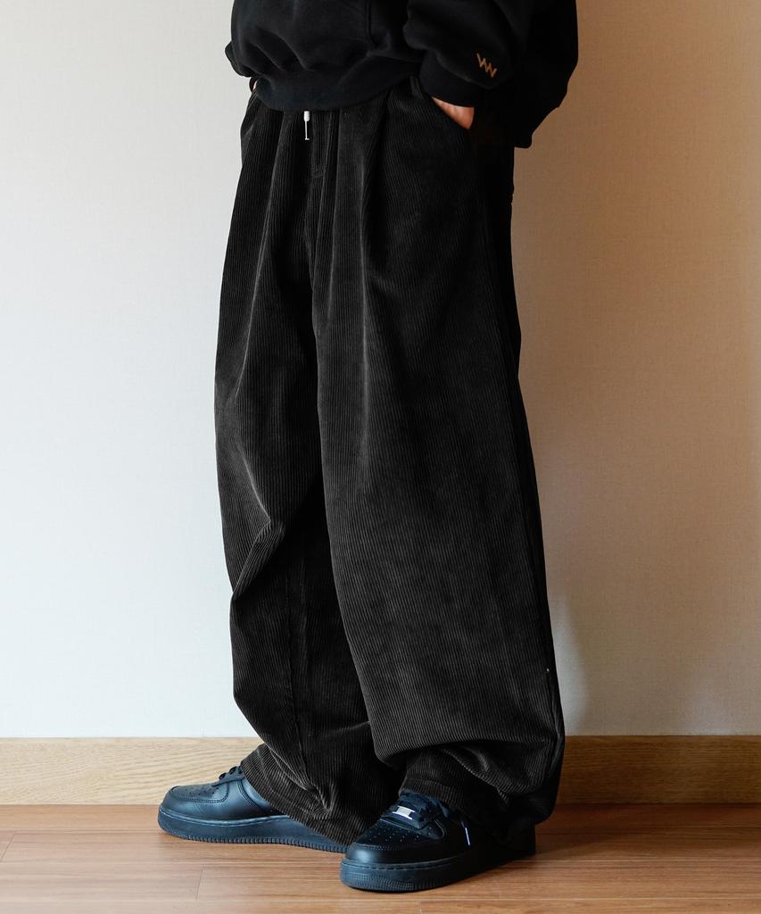 WV PROJECT Maple Corduroy Balloon Pants Black Kjlp7811
