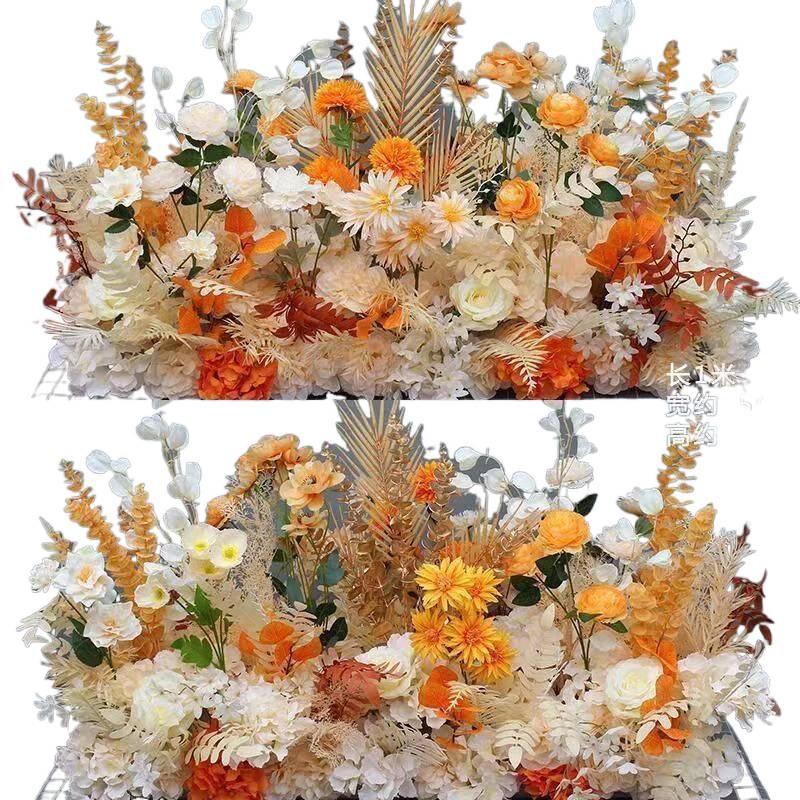 Large Eucalyptus Silk Flower Row for Wedding Aisle & Engagement Background