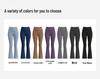 Juyi Tang Höga Midje Flare Yoga Leggings - Naken Känsla Pilates Fitness Byxor