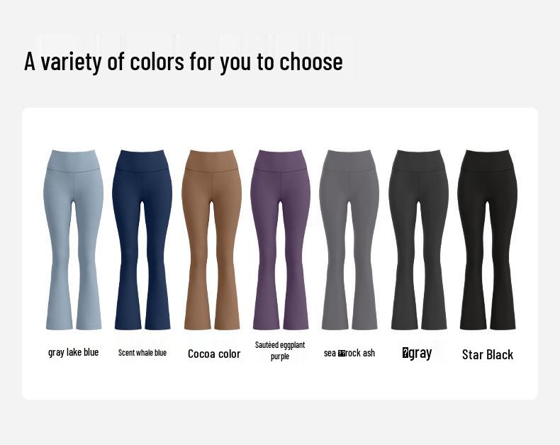Juyi Tang Höga Midje Flare Yoga Leggings - Naken Känsla Pilates Fitness Byxor