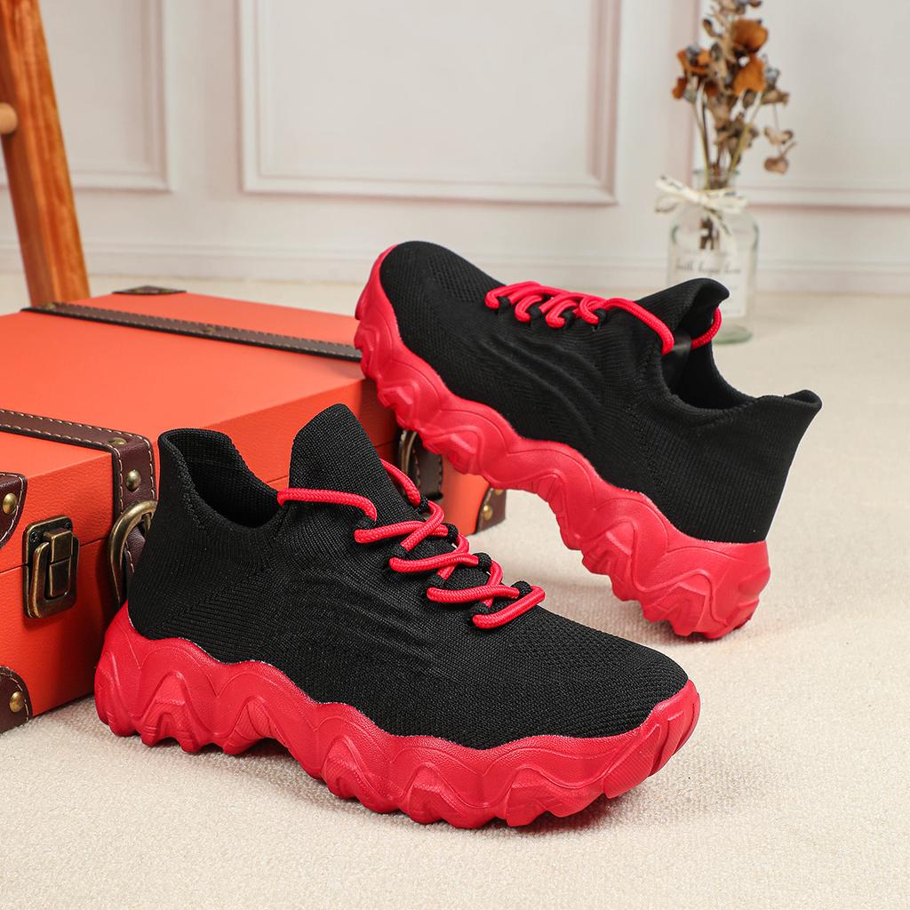 Spring Pink Casual Shoes Breathable Mesh Sports Sneakers  2026 New Fashion Non-slip Sock  Lace Up Ladies Comfort Sneakers
